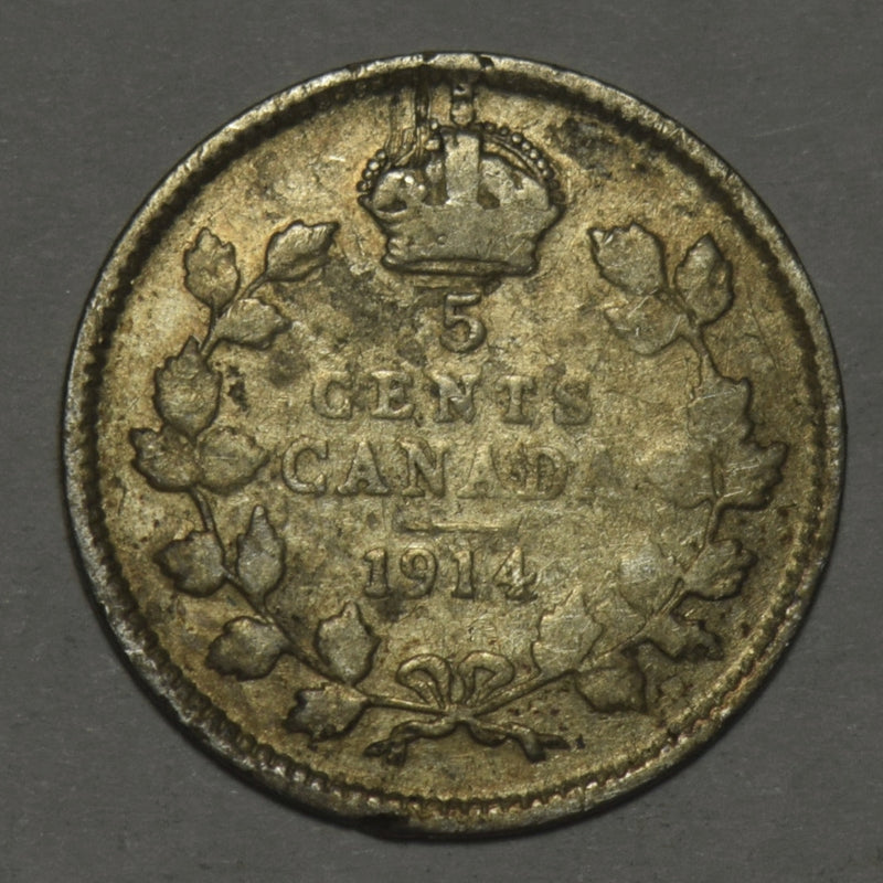 1914 Canadian 5 Cents . . . . Fine
