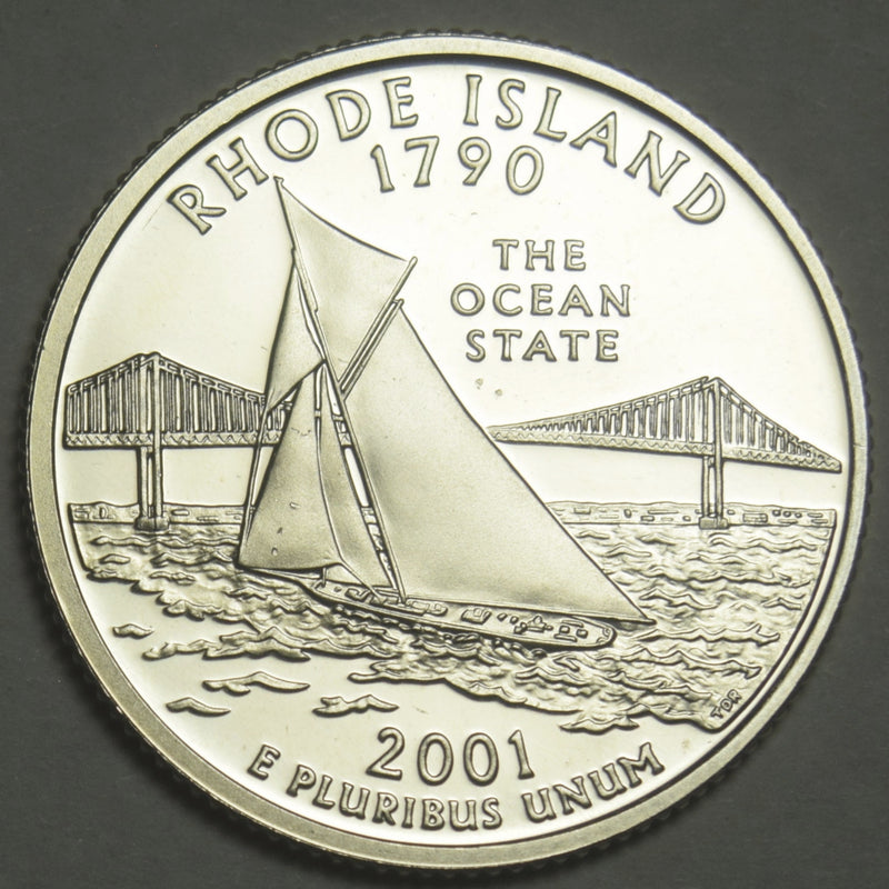 2001-S Rhode Island State Quarter . . . . Superb Brilliant Proof Silver