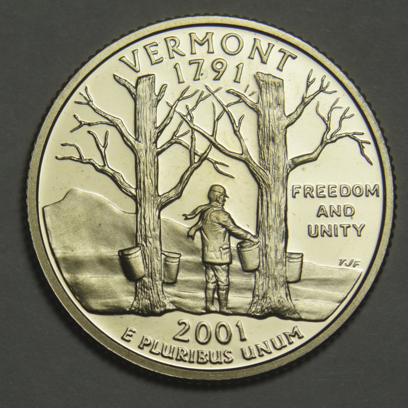 2001-S Vermont State Quarter . . . . Superb Brilliant Proof