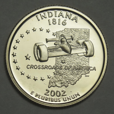 2002-S Indiana State Quarter Superb Brilliant Proof