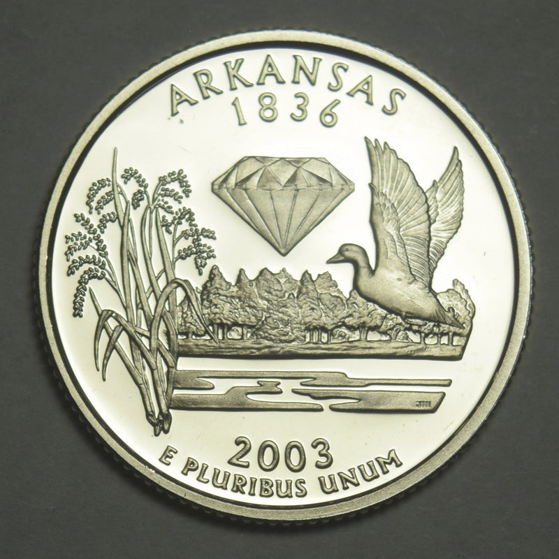 2003-S Arkansas State Quarter Superb Brilliant Proof Silver