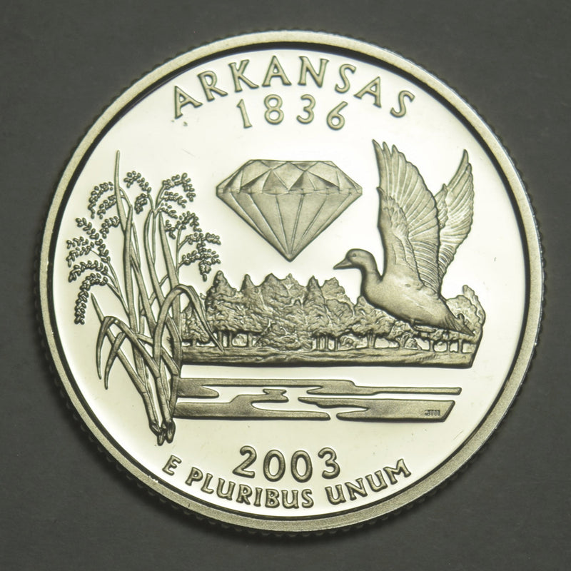 2003-S Arkansas State Quarter . . . . Superb Brilliant Proof Silver