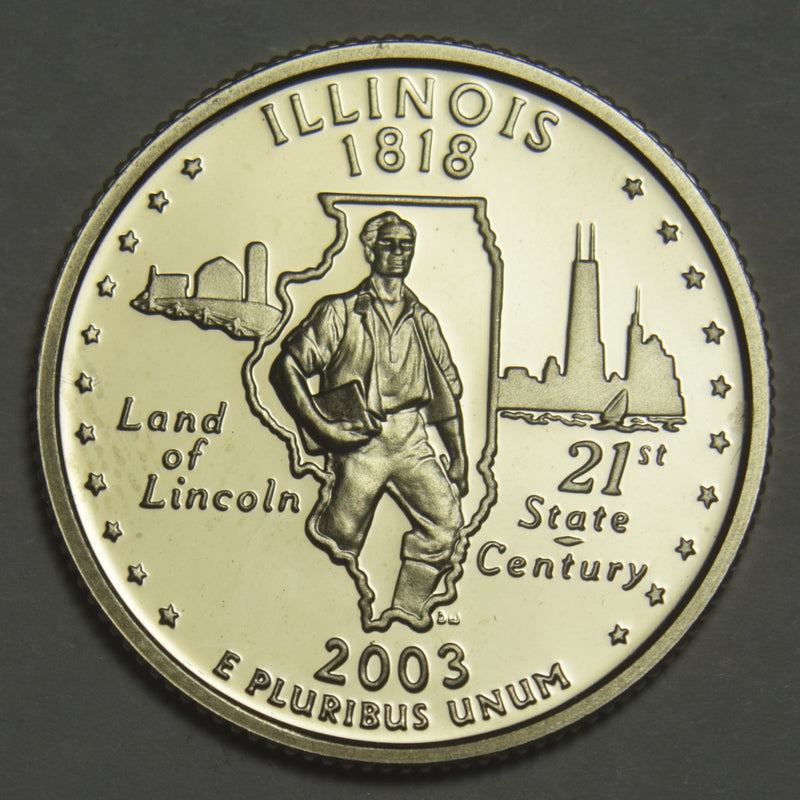 2003-S Illinois State Quarter . . . . Superb Brilliant Proof