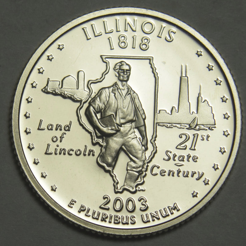 2003-S Illinois State Quarter . . . . Superb Brilliant Proof Silver