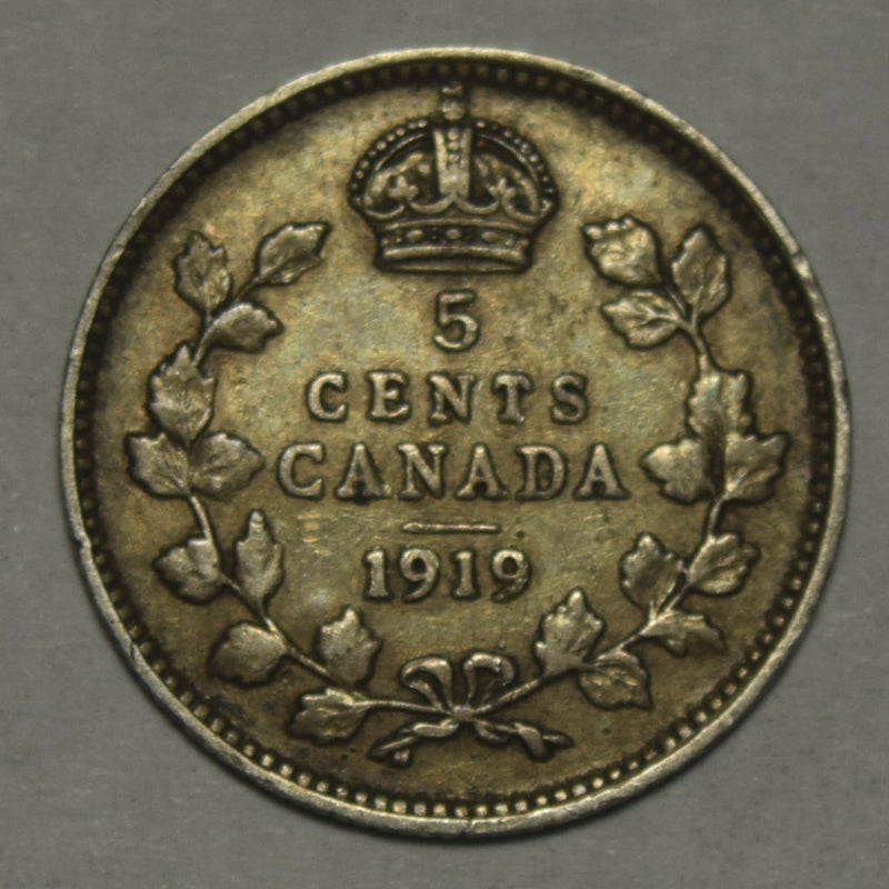 1919 Canadian 5 Cents . . . . Extremely Fine