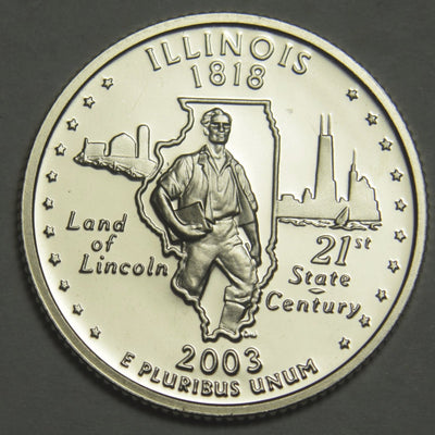 2003-S Illinois State Quarter Superb Brilliant Proof Silver