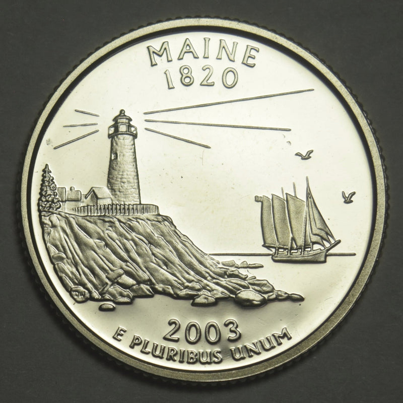 2003-S Maine State Quarter Superb Brilliant Proof Silver