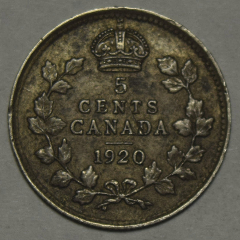1920 Canadian 5 Cents . . . . VF/XF