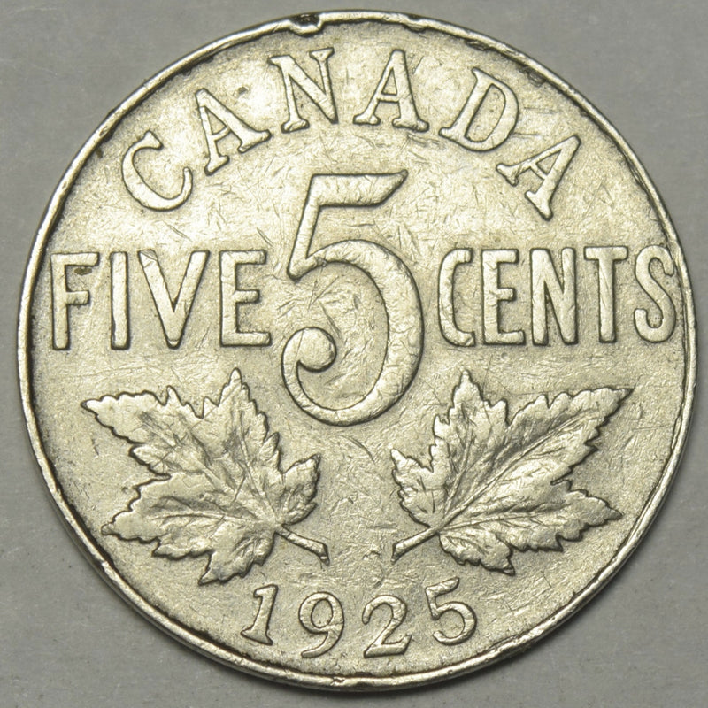1925 Canadian 5 Cents . . . . Fine/VF