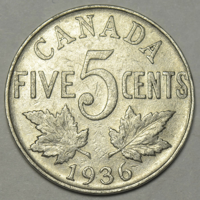 1936 Canadian 5 Cents . . . . Extremely Fine