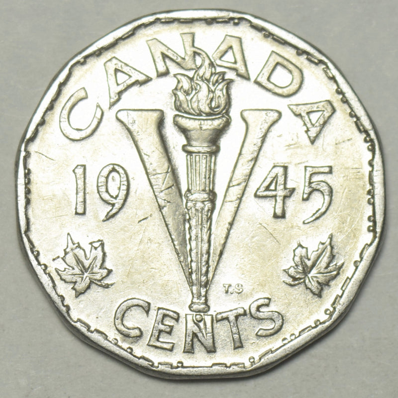 1945 Canadian 5 Cents . . . . Extremely Fine