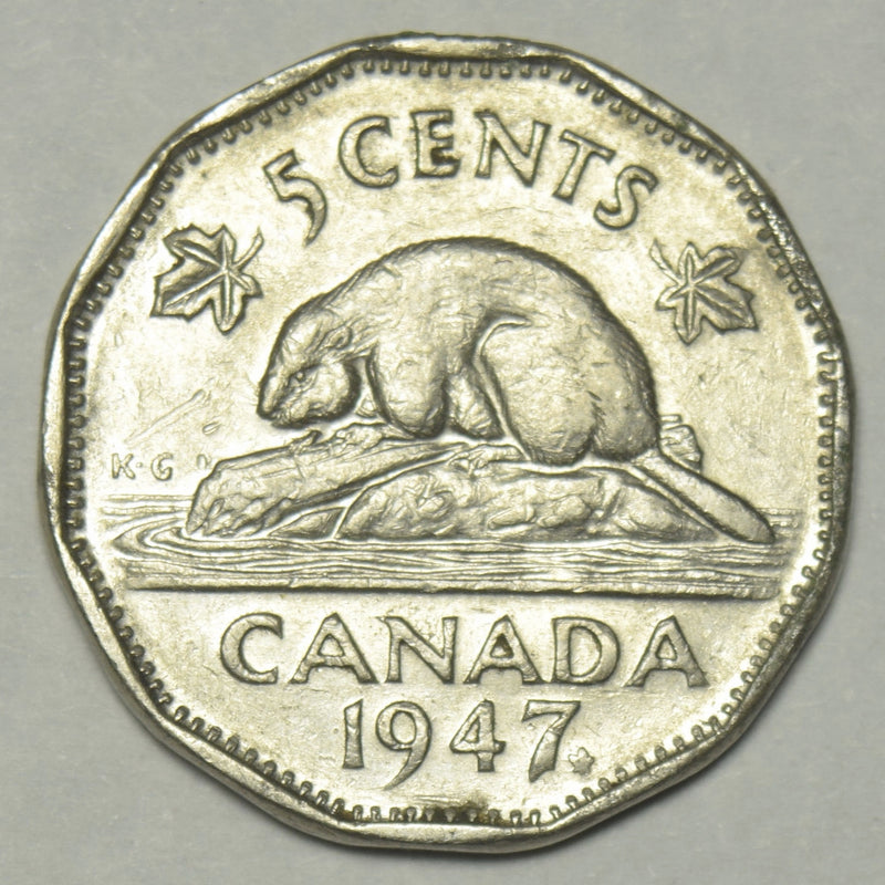 1947 ML Canadian 5 Cents . . . . Extremely Fine