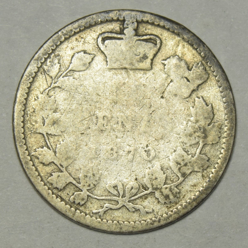 1870 Wide O Canadian 10 Cents . . . . Good