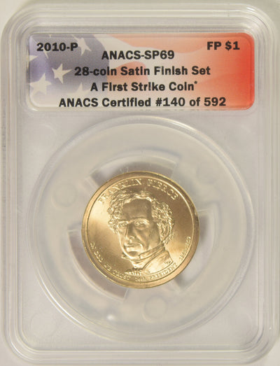 2010-P Pierce Presidential Dollar ANACS SP-69 First Strike