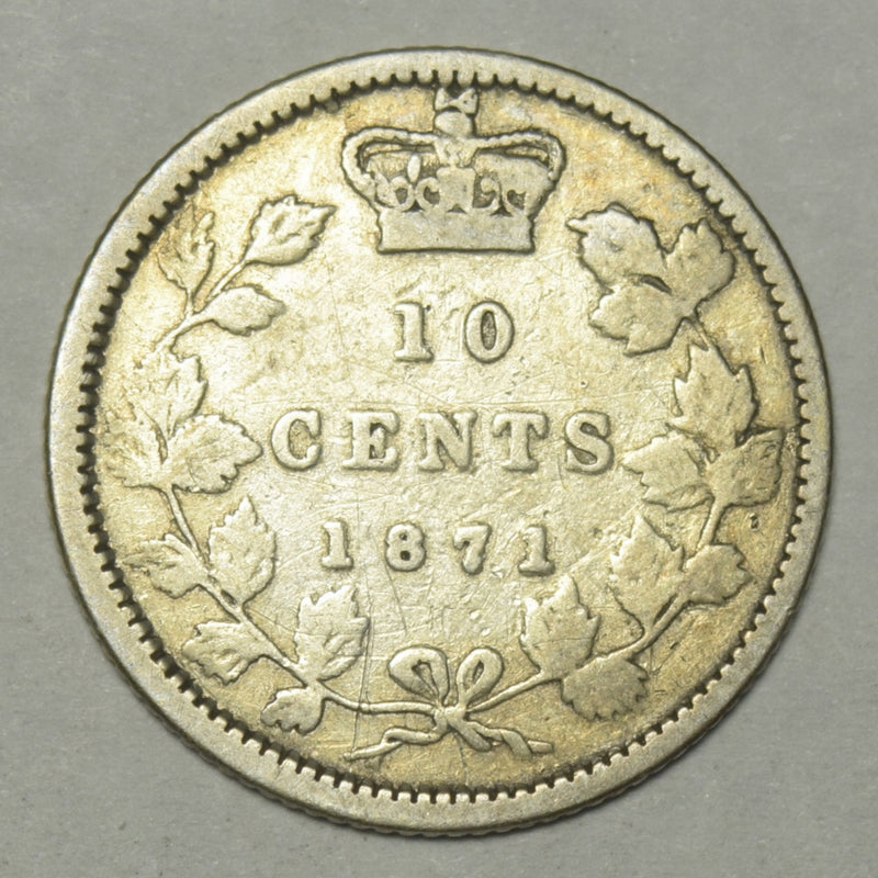 1871 Canadian 10 Cents . . . . Fine