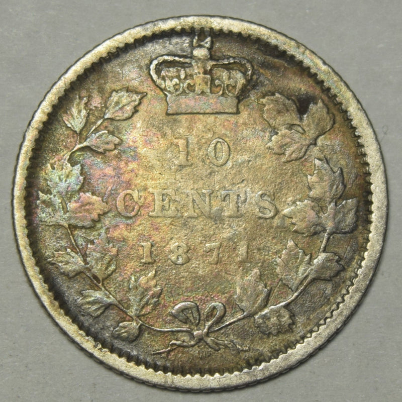 1871-H Canadian 10 Cents . . . . VG/Fine