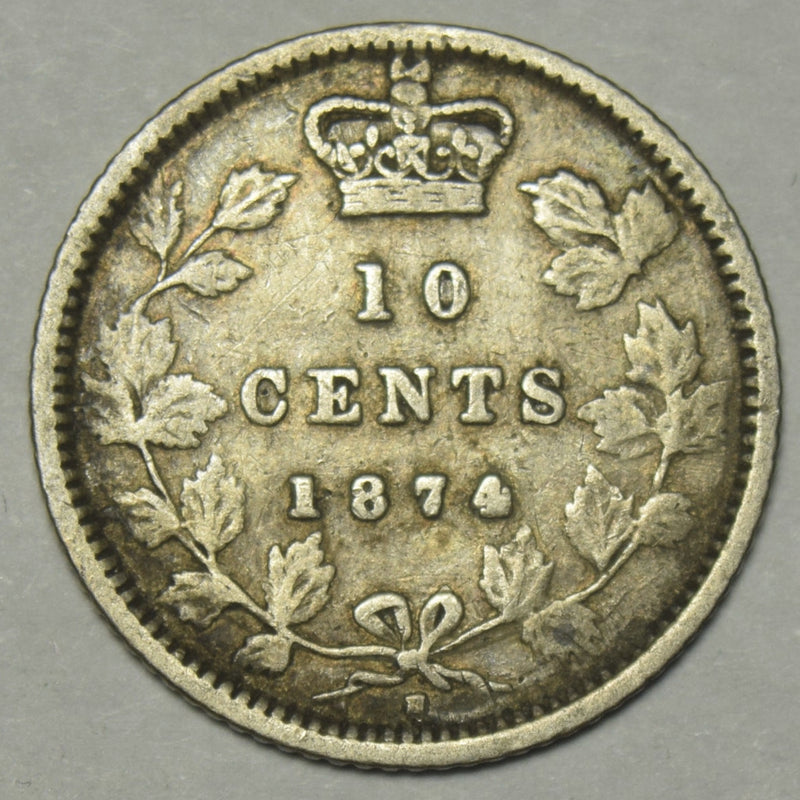1874-H Canadian 10 Cents . . . . Very Fine