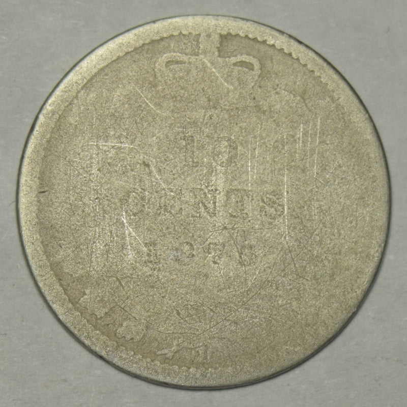 1875-H Canadian 10 Cents . . . . Poor