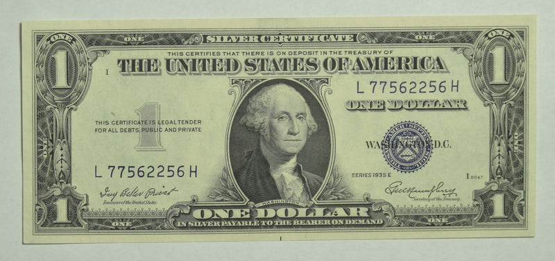 $1.00 1935 E Silver Certificate . . . . Superb Crisp Uncirculated