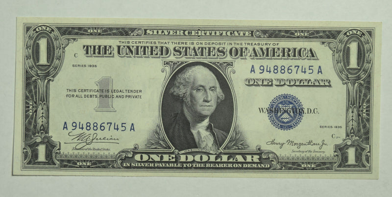 $1.00 1935 Silver Certificate . . . . Superb Crisp Uncirculated