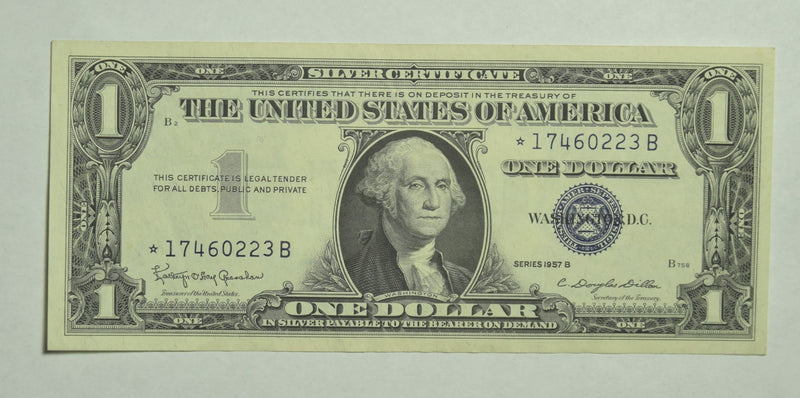 $1.00 1957 B Silver Certificate STAR . . . . Superb Crisp Uncirculated