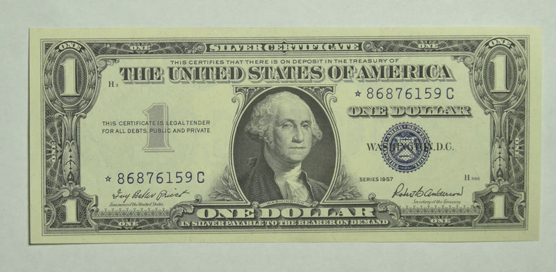 $1.00 1957 Silver Certificate STAR . . . . Superb Crisp Uncirculated