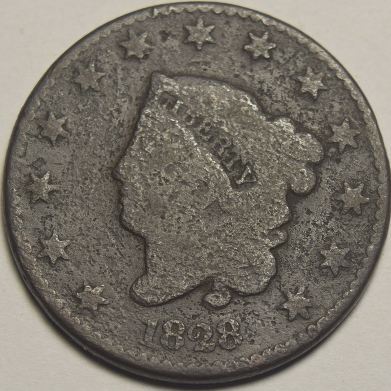 1828 Coronet Head Large Cent . . . . Good corrosion
