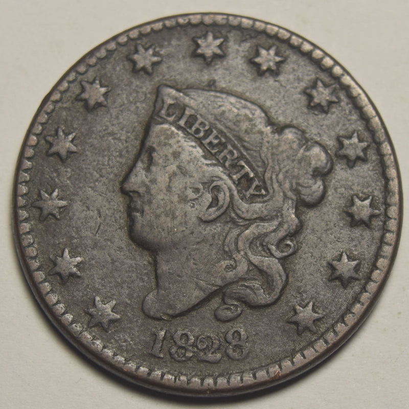 1828 Coronet Head Large Cent . . . . Fine