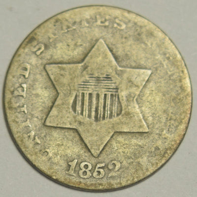 1852 Silver Three Cent Piece Good