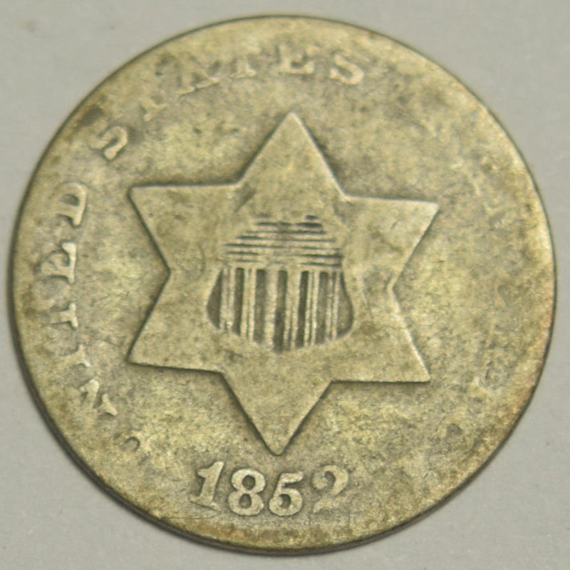1852 Silver Three Cent Piece Good
