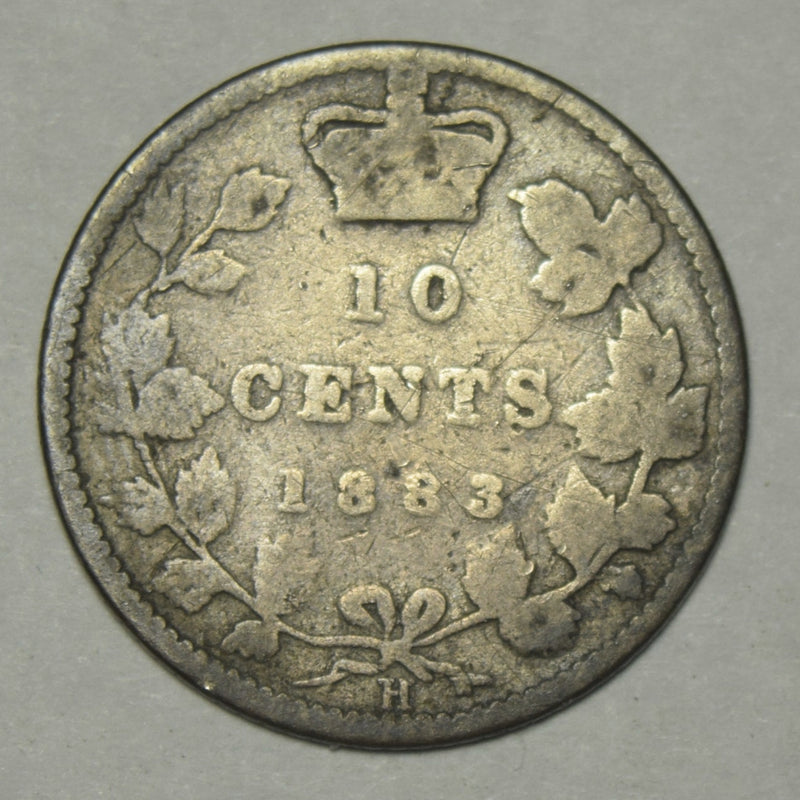1883-H Canadian 10 Cents . . . . VG scratched