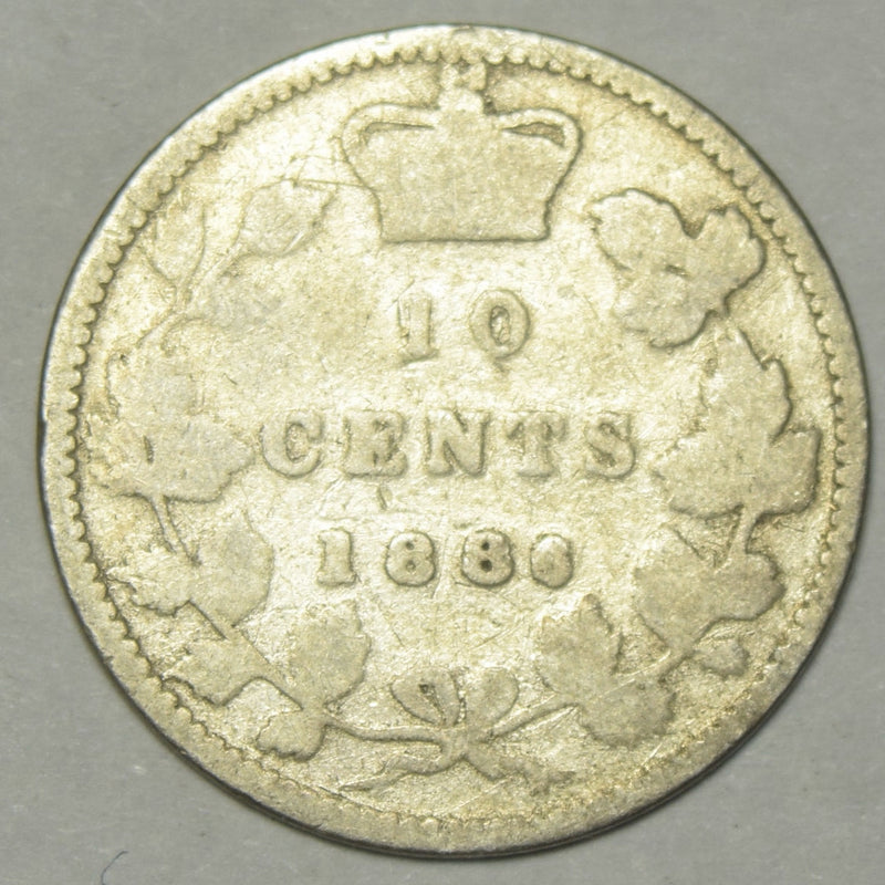 1886 Small 6 Canadian 10 Cents . . . . Good