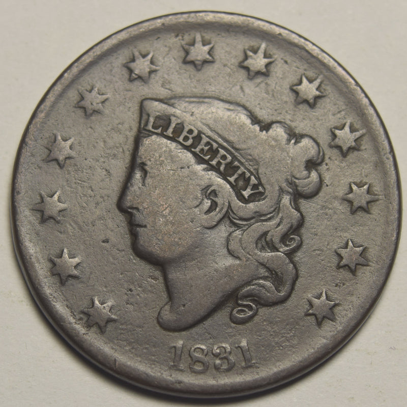 1831 Coronet Head Large Cent . . . . Fine
