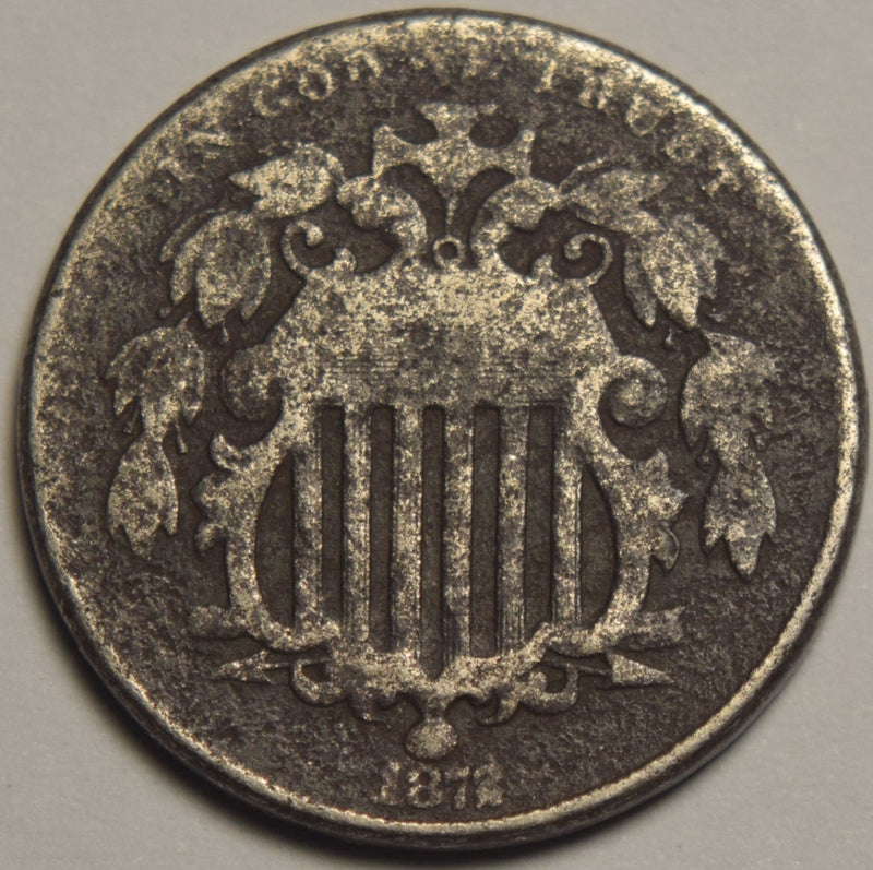 1872 Shield Nickel . . . . VF dark corrosion