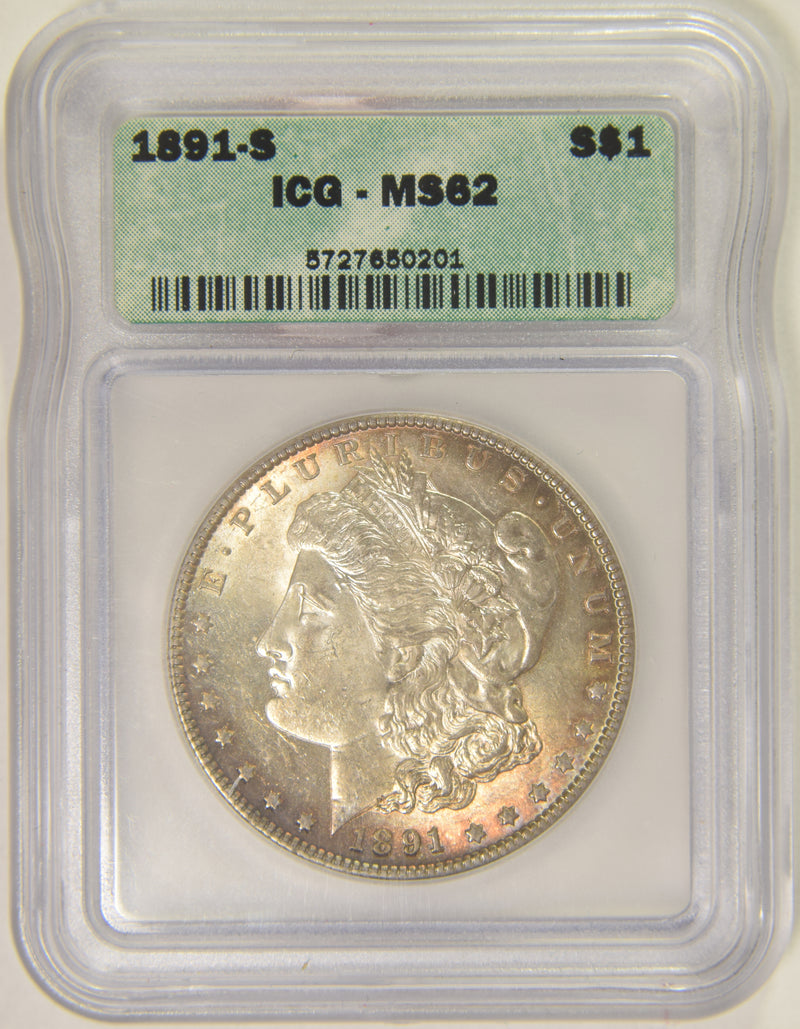 1891-S Morgan Dollar . . . . ICG MS-62