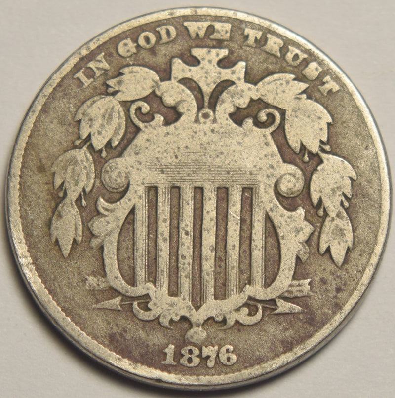 1876 Shield Nickel . . . . Very Good