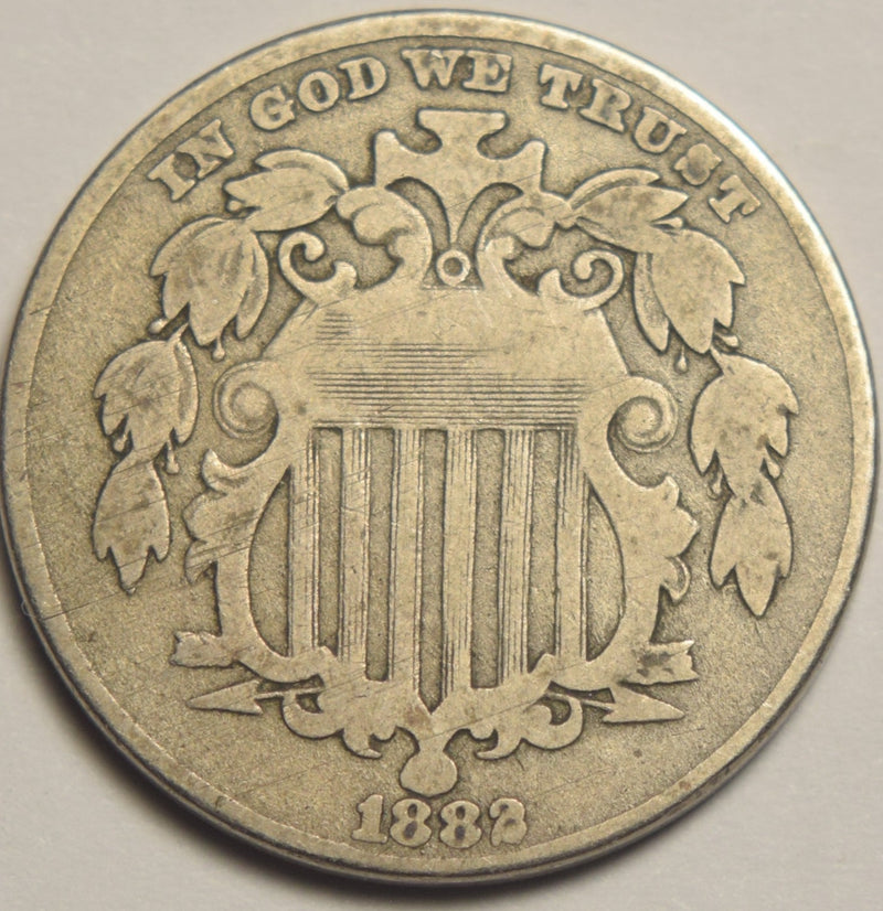 1882 Shield Nickel . . . . Fine hit on reverse
