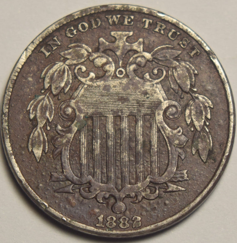 1882 Shield Nickel . . . . VF badly corroded