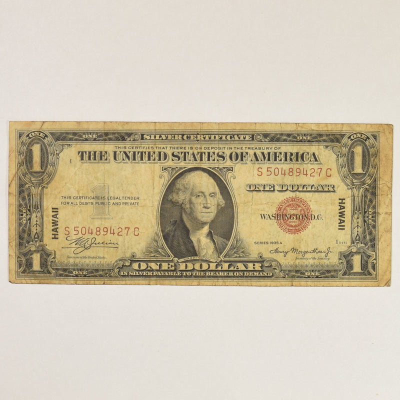 $1.00 1935 A -HAWAII- Silver Certificate . . . . Fine