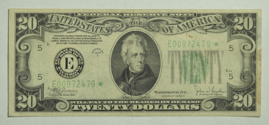$20.00 Star Notes – Mount Vernon Coin