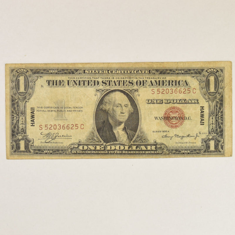 $1.00 1935 A -HAWAII- Silver Certifcate . . . . Very Fine