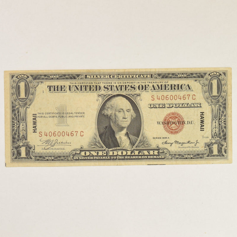 $1.00 1935 A -HAWAII- Silver Certificate . . . . Extremely Fine