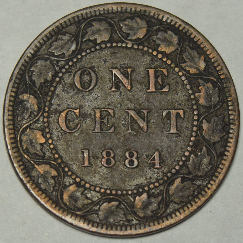 1884 Obverse 2 Canadian Cent . . . . Fine/VF