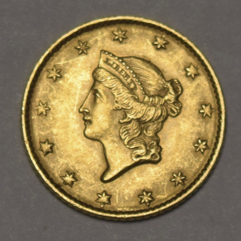1849 No L Open Wreath $1.00 Gold . . . . Choice Brilliant Uncirculated