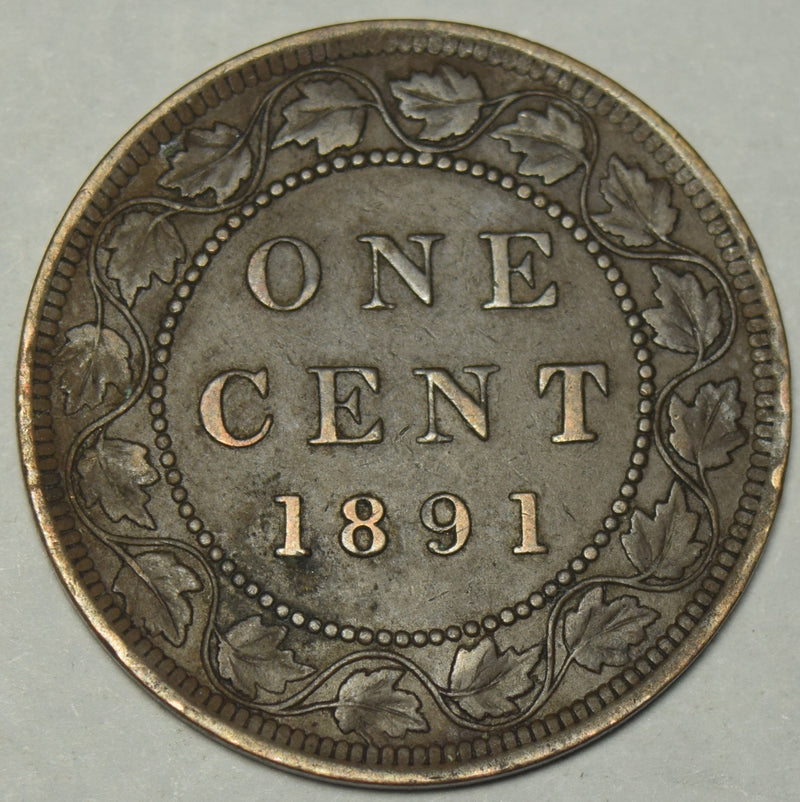 1891 Large Canadian Cent . . . . Very Fine