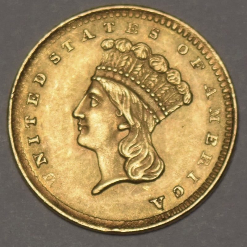 1856 Slant 5 Type 3 $1.00 Gold . . . . Choice Brilliant Uncirculated