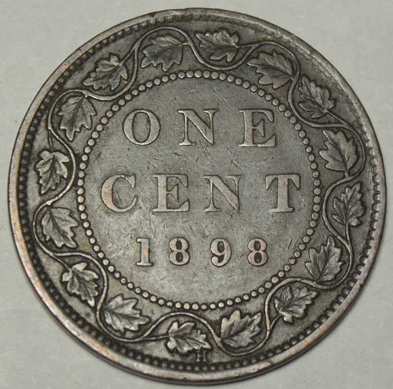 1898-H Canadian Cent Fine