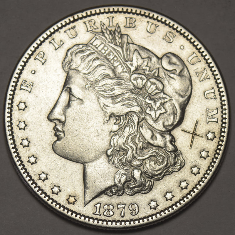 1879 Morgan Dollar . . . . AU -X- scratch