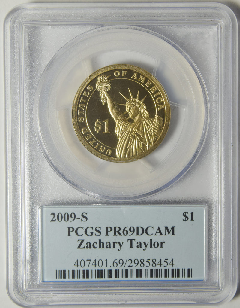 2009-S Zachary Taylor Presidential Dollar . . . . PCGS PR-69 DCAM
