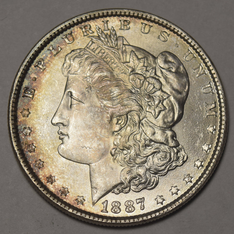 1887 Morgan Dollar . . . . Gem BU Reverse Toning